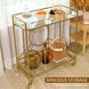 Palama Gold Bar Cart for The Home, Large Mid Century