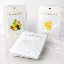 Food Aholic (30 Sheets) Nature Skin Radiance Mask Pack (Pearl, Collagen, Vita) / (30매)네이처스킨 광채 마스크팩(진주.콜라겐.비타)