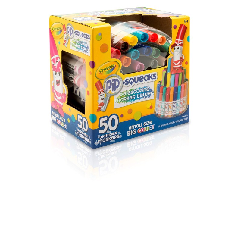 Crayola Pip Squeaks Washable Marker Set, 50 Classic Colors, Gift