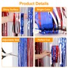 4th of July Foil Fringe Curtains, Red White Blue Streamers