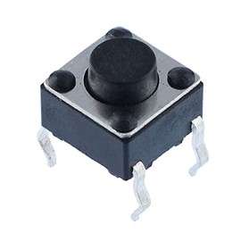 10 x 6x6x5mm Momentary Mini Push Button Tactile Switch PCB Mounted SPST