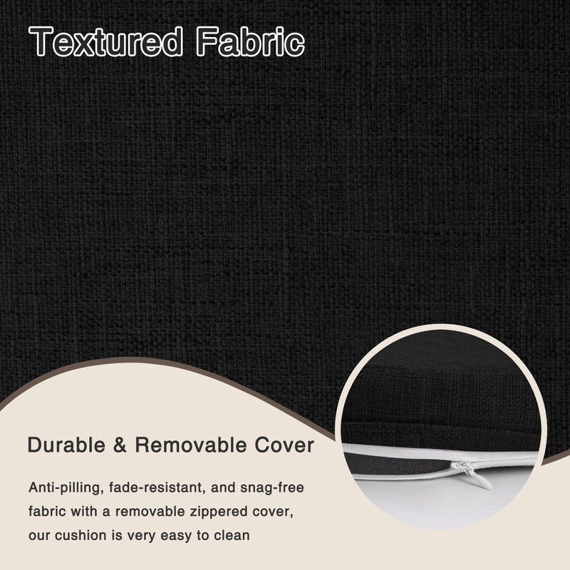 OVOV Round Chair Cushions for Dining Chairs 2 Pack Extra