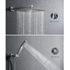 FORIOUS Shower Faucet Set Brushed Nickel -10 Inch Shower System