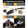 Tevlaphee Steering Wheel Lock with Alarm,Heavy Duty Anti-Theft Car Device