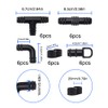 VooGenzek Irrigation Connection Kit for Hoses, Plug Barb Hose Connector,