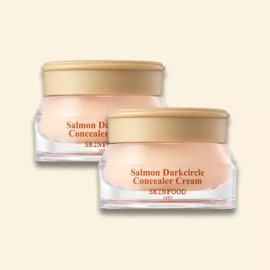 Skinfood 스킨푸드 연어 다크서클 컨실러 크림 10g x 2개 눈밑 조명크림 Skinfood Salmon Dark Circle Concealer Cream 10g x 2pcs Under Eye Illuminator Cream [No. 1 Salmon Blooming]