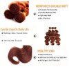 Auburn Brown Body Wave Bundles Human Hair 24 26 28