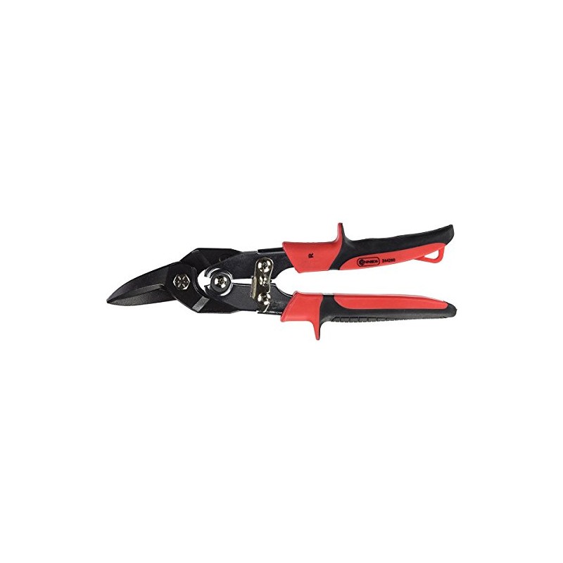 Connex COXT244260 Straight/Right Compound-Action Tin Snips, Black/Red, 260 mm
