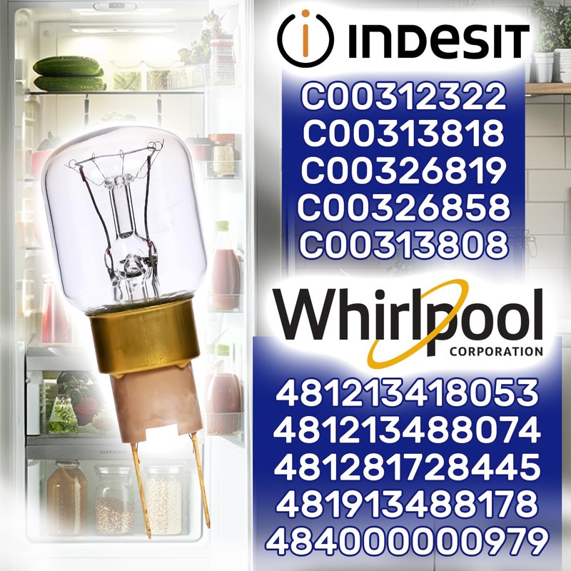Fridge Bulb 15W 230/240V with Base Plate X7E T-Click with