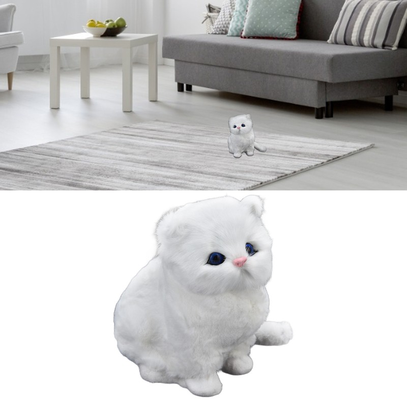 Simulation Cat Soft Plush Toy Ornament for Children Birthday Festival