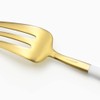 Kuchipol GOA White Matte Gold Pastry Fork