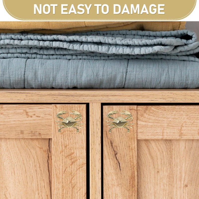 Cabilock Brass Crab Door Handle - Unique Nautical Drawer Pulls