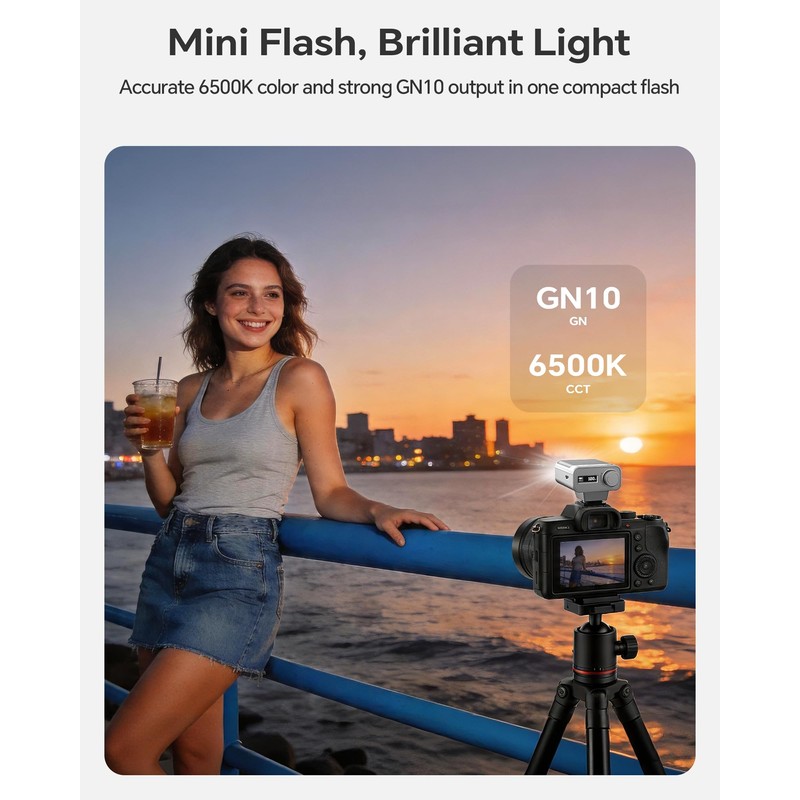 PHOTOOLEX Mini Camera Flash GN10 45g USB-C Speedlite