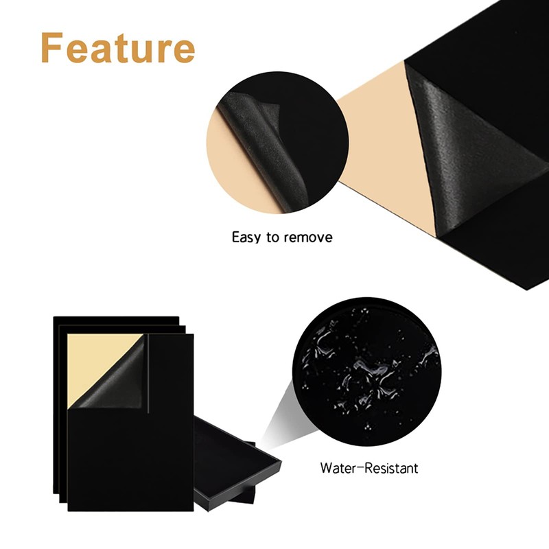 YaoHui 3-Pack Self-Adhesive Felt Sheets, Peel & Stick, A4 Size