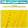 Iooleem 200pcs Yellow Pipe Cleaners, Chenille Stems, Pipe Cleaners for