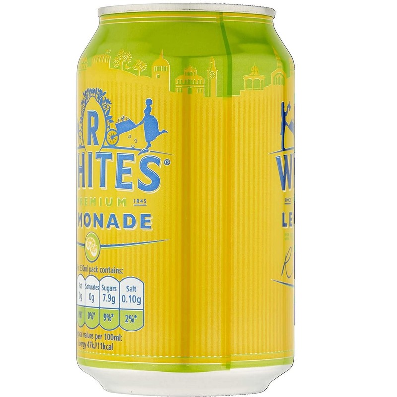 R White, Bev Lemonade Fizzy, 330-ML (24 Pack)
