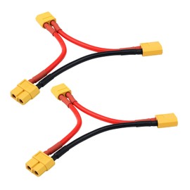 Ledvillage 2pcs XT60 XT-60 Serial Series Connector Male Female 12AWG Soft Silicone Wire 10cm. Cable for RC Battery Helicopter Quadcopter XT60 Plug
