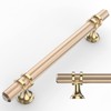 Amerdeco 10 Pack Knurled Gold Cabinet Pulls 5 Inch Hole