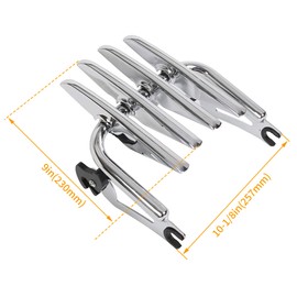 KUAFU Detachable Stealth Mounting Luggage Rack Compatible with 2009-2024 Harley Touring Road King Electra Glide Road Glide Street Glide Chrome Two-Up Motorcycle Trunk Rack