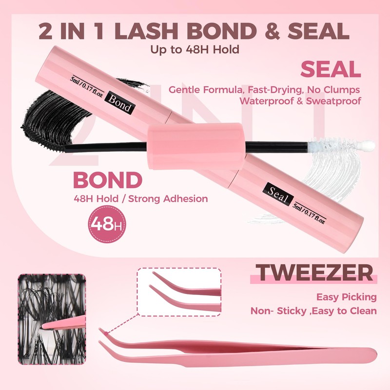 Eyelash Clusters Kit Natural, 240PCS 30D 40D Mixed Lengths 10–16mm,