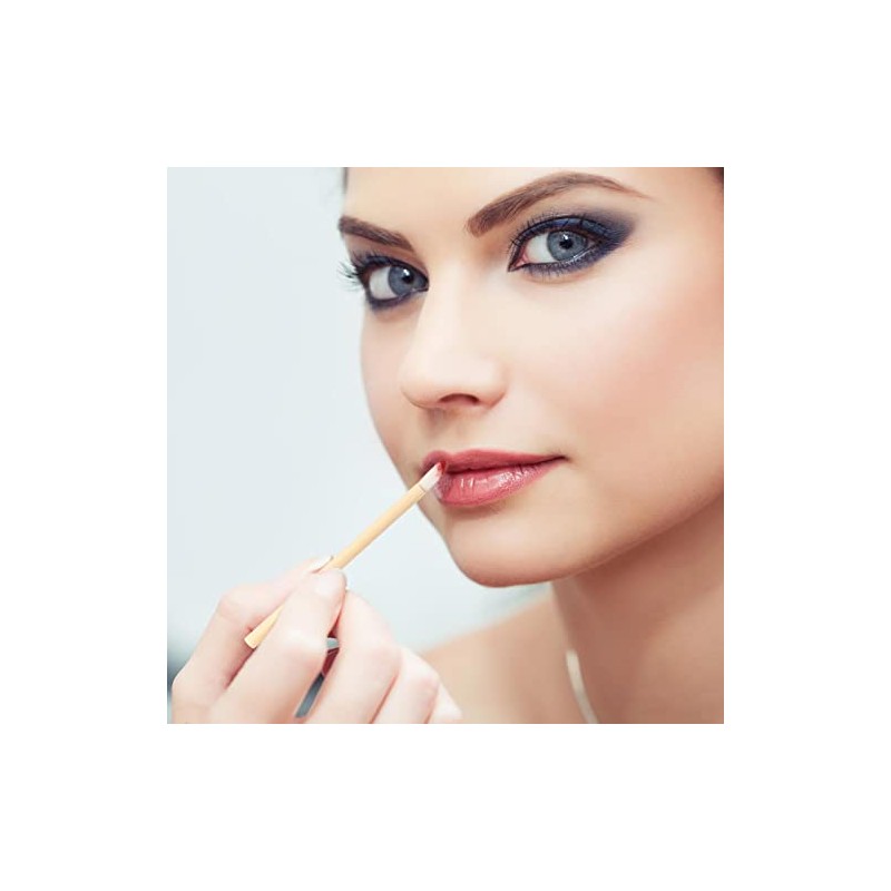 Tecbeauty 200 Pcs Desechables Mango de Bambú Cepillos de Labios