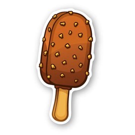 Squiddy Chocolate Ice Cream Bar Cute Cartoon - Vinyl Sticker for Car, Laptop, Notebook (5" Tall)