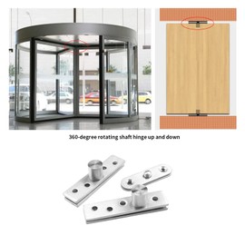 Create idea 8Pcs 360 Degree Door Pivot Hinge Center Pivot Hinges with Fixing Screws Stainless Steel 360 Degree Rotation Hidden Door Pivot Hinges for Swinging Doors Cabinet Doors