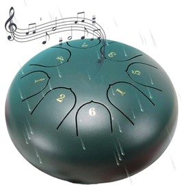 Garden Rain Drum, Chakra Drum for Outdoor Rain, Drum Rain Play, Waterproof Rain Drum for Garden Instrument, Chakra Drum, 6 Inch, 8 Notes, Chakra Rain Drum for Garden Instrument