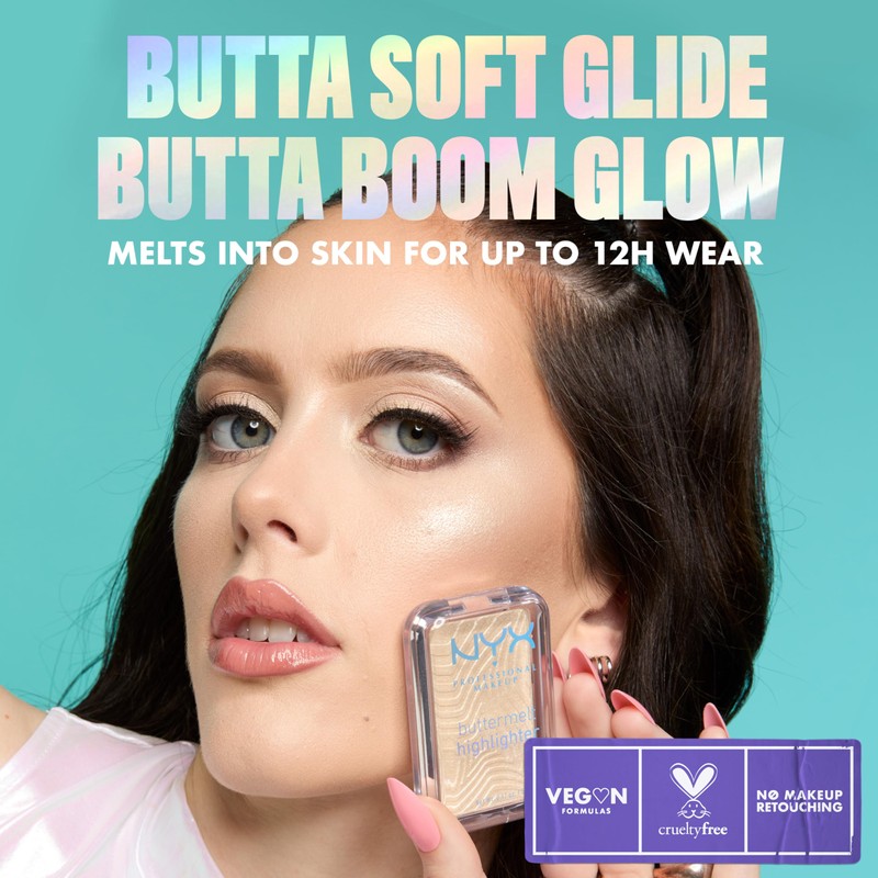 NYX Professional Makeup Buttermelt Powder Highlighter: Butta in Black