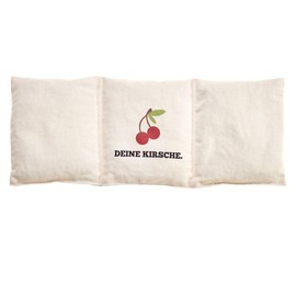 Hemma Nature Organic Cherry Stone Pillow Made of Cotton 50 x 20 cm - Heat Cushion Fair & Sustainable - Neck Pillow - Heating Pad for Babies, Children and Adults - Grain Pillow with Hot Water Bottle