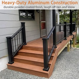 4 Pack 4X4IN Aluminum Split Deck Post Base Cover, Solid Fence Trim Skirt, Post Foot Protection Replacement for Porch Stairs Outdoor Decor Railing (6.5x6.5IN Outer Size) Matte Black