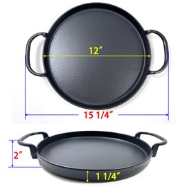 Direct Store DC139 7421 Gourmet BBQ System Griddle for Weber Original Kettle Premium 22 1/2 inch Charcoal Grill, Cast Iron 12" For 22.5'' Smokers, Performer Premium Grill, 1Pc Black grill griddle