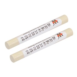 uxcell Wood Wax Filler Stick, Furniture Crayons Wooden Repair Wax Filler Stick Touch Up Wax Paint Pens for Scratches Holes Floor Laminate Carpenters Tables Desks, Yellow White, 2Pcs