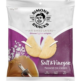 SIMONS Simon's Snacks - Flavored Rice Crackers Tangy BBQ 120 grams