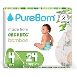 PURE BORN NAPPY SIZE 4 7-12KG 24PIECES