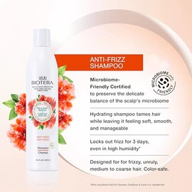 Biotera Anti Frizz Intense Smoothing Shampoo | Frizzy or Unruly Hair | Microbiome Friendly | Vegan & Cruelty Free | Paraben Free | Color-Safe | 15.2 Fl Oz