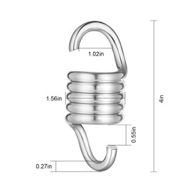 Porch Swing Springs Hammock Chair Spring Punching Bag Spring Hangers Extension Spring Suspension Hook Ceiling Mount Porch Swings 2 pcs