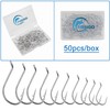 Octopus Beak Fishing Hooks Saltwater, 50pcs Stainless Steel Forged Offset