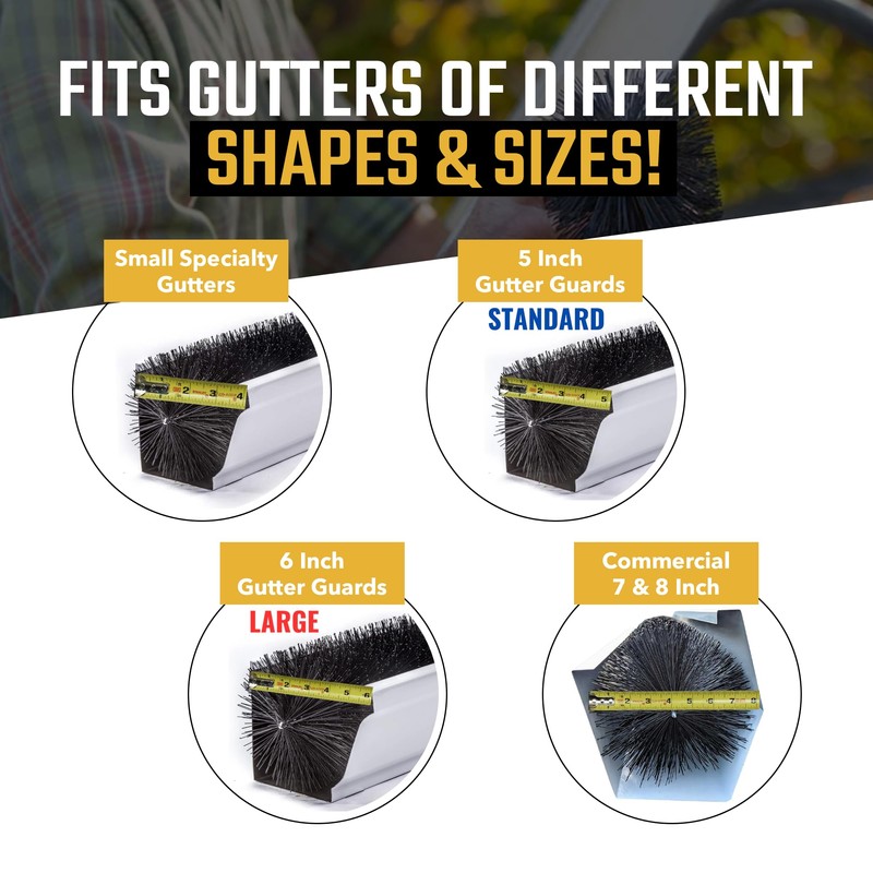 GutterBrush Gutter Guard 3-Size Sample Pack - 6 Inch Lengths