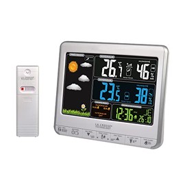 La Crosse Technology WS6826WHI-SIL Weather Station with Animated Colour Screen - Silver and White