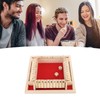 4 Sided Shut The Box Dice Game Wooden Board Table