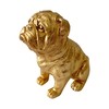 Pewery Golden Dog Statue, Animal Figurine Home Decor, Dog Sculpture