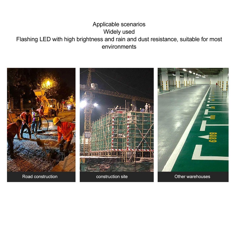 Solar Powered LED Strobe Robust Reflective Waterproof Beacon Warning Light