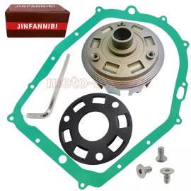 JINFANNIBI CNC Billet Clutch Basket Kit & Cover Gasket for Yamaha Warrior 350 YFM350X 87-04