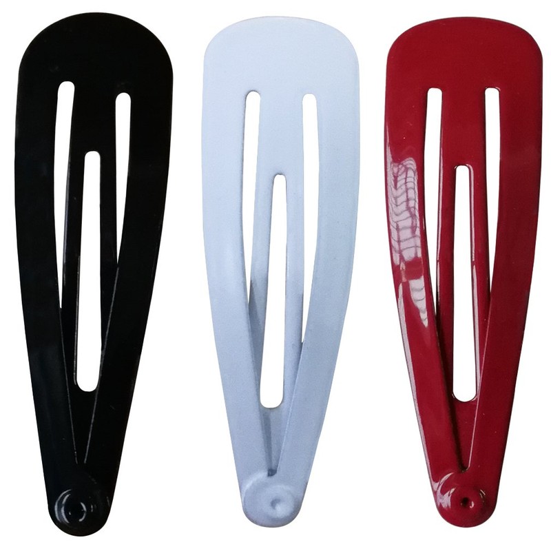 PIDOUDOU 100 Pieces Solid Color 2 Inch Barrettes Women Metal