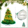BASEMMAHER Christmas Tree Hats Glitter Tinsel Santa Hat Five-pointed Star