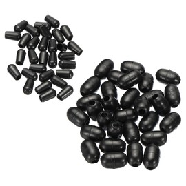 PATIKIL Kitchen Sink Rack Feet, 1Set/30Pcs Plastic Sink Protector Feet with 30Pcs 5mm ID x 13mm OD Bumpers Cover for Sink Rack Grid, Black