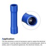 sourcing map Butt Crimp PVC Terminals Blue 16-14 AWG Fully