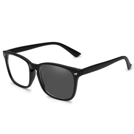 Jcerki Photochromic -3.00 Distance nearsighted Myopia glasses Black Frame Unisex Spectacles