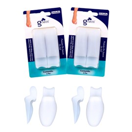 Govari, Protector de Juanete con Separador de Gel, Color Blanco, Unitalla, (2 Pares)